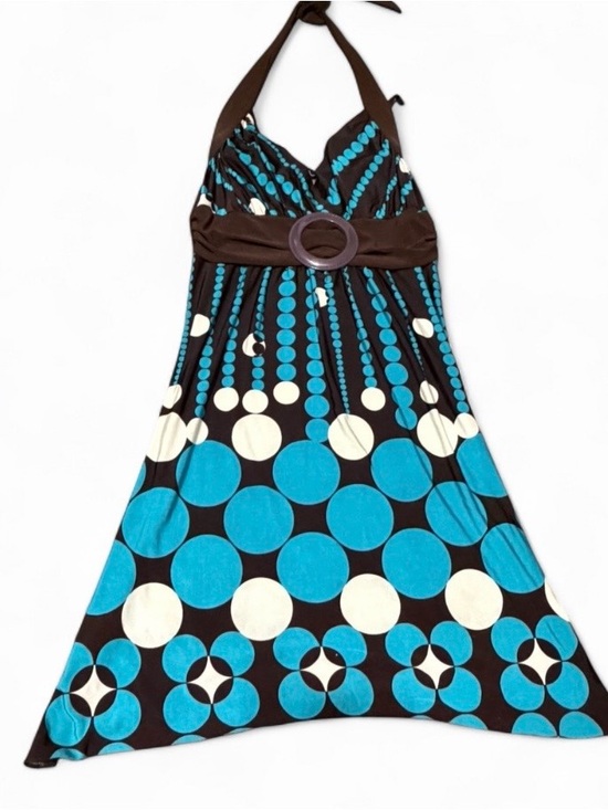 Charlotte Russe Dresses & Skirts - Vintage Charlotte Russe Y2K Geometric Polka Dot Boho Halter Dress